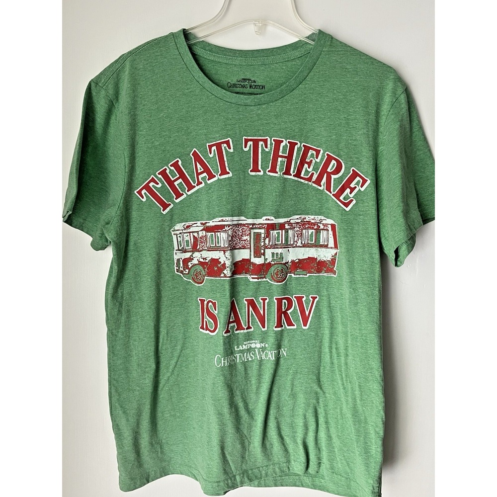 National Lampoon Christmas Vacation T-Shirt Large That There's an RV Green Red